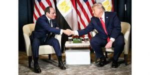 السيسي وترامب يناقشان في منتدى «دافوس» ملفي غزة والسد الإثيوبي