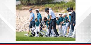 سمو الشيخ ناصر بن حمد آل خليفة يلتقي أطفال أكاديمية سموه للجولف