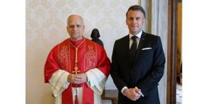 لبنان محور أول لقاء بين ماكرون وبابا الڤاتيكان ليو الرابع عشر