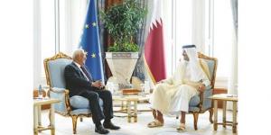أمير قطر وولي العهد السعودي يبحثان مع رئيس المجلس الأوروبي مستجدات الأوضاع في المنطقة وأمن الملاحة الدولية